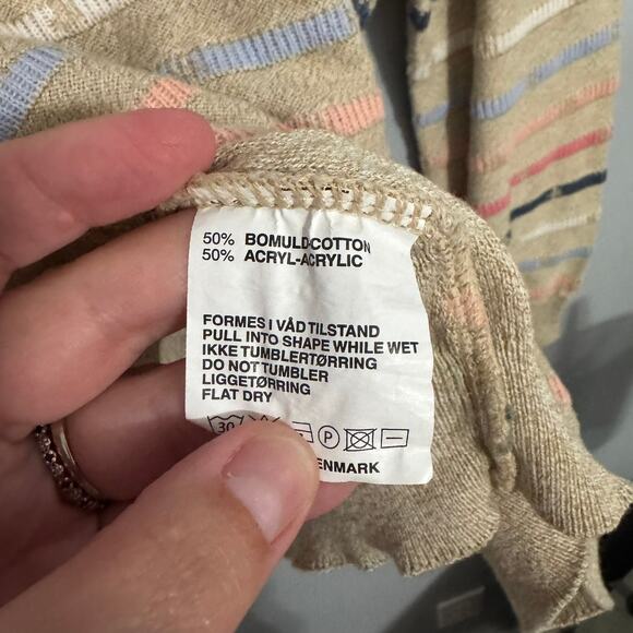 Skovhuus Multicolor Striped Knit Pullover Sweater Women's Plus Size 2X Crewneck - Picture 5 of 6